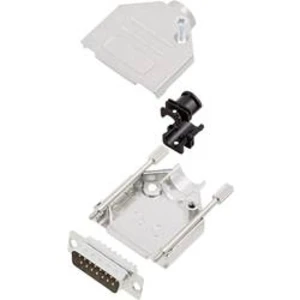 Sada D-SUB kolíkové lišty encitech DTZK15-DMP-K, 180 °, pólů 15, pájecí kalíšek, 1 sada