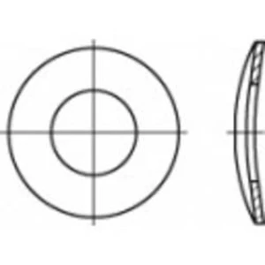 Pružné podložky Toolcraft, DIN 137, vnitřní Ø 6,4 mm, vnější Ø 12 mm, 100 ks