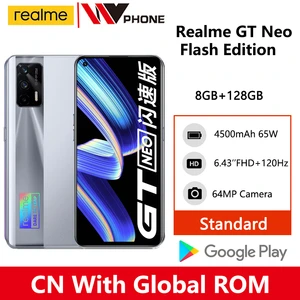 Realme GT NEO Flash Edition 5G Smartphone MTK Dimensity 1200 6.43" Super AMOLED 120Hz 64MP Camera 4500mAh 65W Android Phone