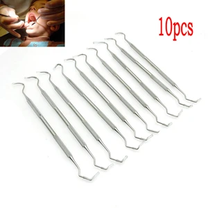 10pcs Stainless Steel Dental Tool Dentist Teeth Clean Hygiene Explorer Probe hook Pick dentists instruments teeth cleaning tool