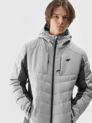 Pánska zatepľovacia lyžiarska bunda so syntetickou výplňou - šedá