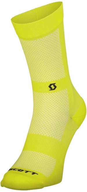 Scott Performance No Shortcuts Crew Socks Sulphur Yellow/Black 36-38 Calcetines de ciclismo