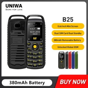 5/10/20/50Pcs Uniwa B25 Super Mini 0.66Inch 2G Mobile Phone Wireless Bluetooth Earphone Hand free Unlocked Small Phone Dual SIM