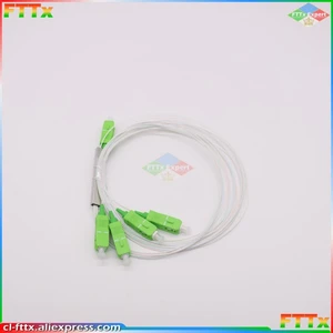 Free shipping 50/100pcs lot 1x4 SC APC 0.9mm PLC Splitter Fiber Opitc Splitter Connector Fiber Optical SC Mini Steel Tube Type