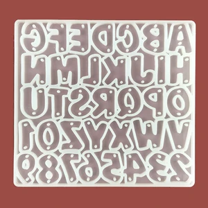 DIY Uppercase Letter Silicone Mold Capital Letter with hole Mold for UV Resin Alphabet A To Z Mold Epoxy Resin Art Supplies