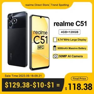 World Premiere realme C51 50MP AI Camera 33W SUPERVOOC Charge 6.74''90Hz Display 5000mAh Battery Powerful Octa-core Processor