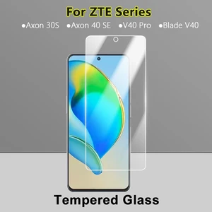 5Pcs Screen Protector For ZTE Axon 40 SE 30S Blade V40 Pro Vita Ultra Slim HD Clear 2.5D 9H Tough Tempered Glass Protective Film