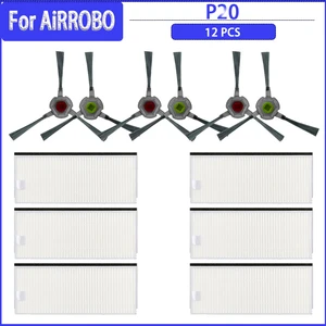 For AiRROBO P20 Vacuum Cleaner Replacement Spare Parts Side Brush HEPA Filter Accessories