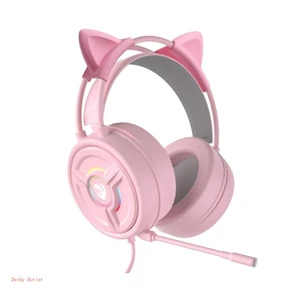 Y5JF Adjustable Gaming Headset USB RGB Stereo Sound PC Game Headphone Wired Fashion