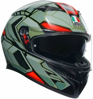 AGV K3 Decept Matt Black/Green/Red S Přilba