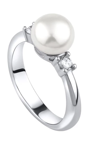 Silvego Stříbrný prsten Maya s pravou přírodní perlou LPS1496RW 61 mm