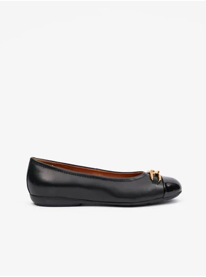 Black women's leather ballerinas Geox Annytah - Women