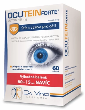 Ocutein FORTE Luteín 15 mg - DA VINCI 75 kapsúl