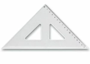 Trojúhelník CONCORDE s ryskou, závěs, transparentní