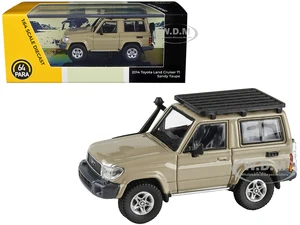 2014 Toyota Land Cruiser 71 SWB (Short Wheel Base) Sandy Taupe Brown 1/64 Diecast Model Car by Paragon Models