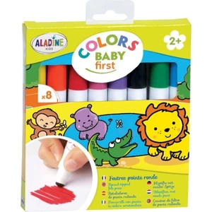 Aladine Fixy s okrúhlym hrotom Colors Baby First 8 ks