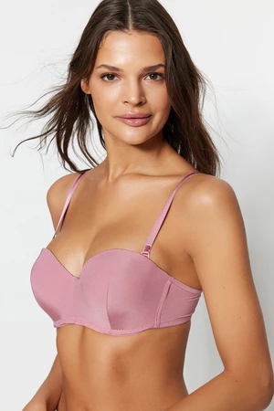 Trendyol Dried Rose Polyamide Filled Strapless Bra with Detachable Straps