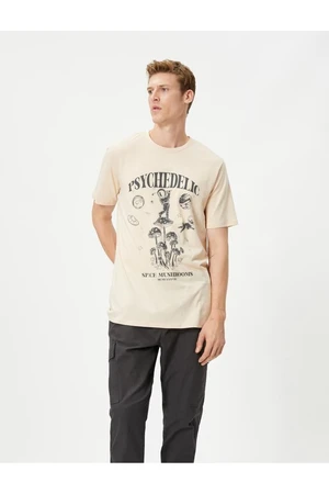 Koton Men's Beige T-Shirt