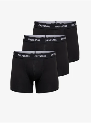 Set of three black boxer shorts ONLY & SONS Fitz - Men