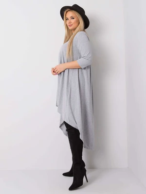 Gray melange asymmetrical dress