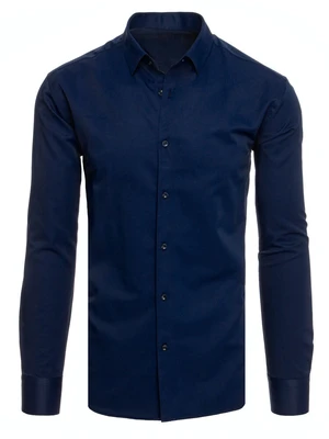 Men's Plain Navy Blue Dstreet Shirt