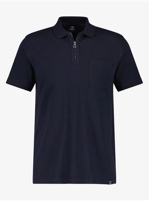 Dark blue men's polo shirt LERROS - Men