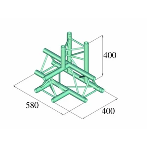 Alutruss DECOLOCK DQ3-PAT42 3-bodová rampa rohové viazanie na 4 smery 90 °