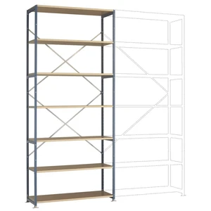Manuflex RP1626.2001 základný modul regálu oddelenia 100 kg (š x v x h) 1220 x 3000 x 400 mm ocel práškovo lakované červ