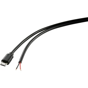 TRU COMPONENTS  napájací kábel Raspberry Pi [1x micro USB 2.0 zástrčka B - 1x kábel, otvorený koniec] 1.00 m čierna