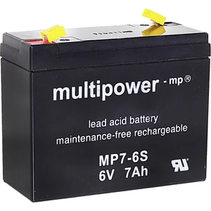 multipower MP7-6S 300402 olovený akumulátor 6 V 7 Ah olovený so skleneným rúnom (š x v x h) 116 x 99 x 50 mm plochý kone