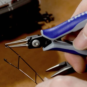 Knipex 34 32 130 pre elektroniku a jemnú mechaniku kliešte kruhové rovné 135 mm