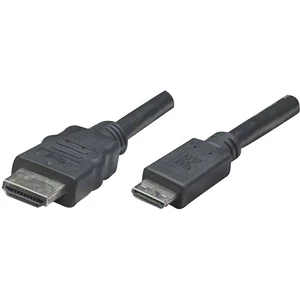 Manhattan HDMI prepojovací kábel #####HDMI-A Stecker, #####HDMI-Mini-C Stecker 1.80 m čierna 304955-CG Ultra HD (4K) HDM