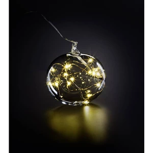 Krinner 76040 vianočné gule guľa teplá biela LED  priehľadná  ručne fúkané sklo, so spínačom