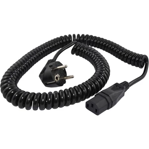 HAWA R6503 IEC prepojovací kábel  čierna 3.00 m špirálový kábel