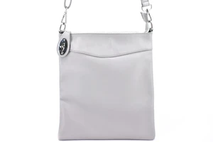 Dámská kožená kabelka crossbody Arteddy - světle šedá