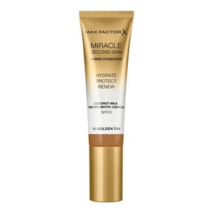 Max Factor Miracle Second Skin SPF20 30 ml make-up pro ženy 10 Golden Tan