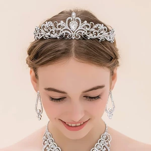 JASSY Woman Shiny Luxury Rhinestone Crown Bridal Tiara Photo Studio Wedding Hair Accessories