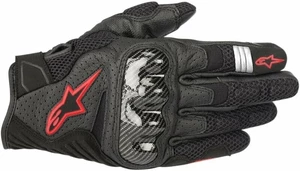 Alpinestars SMX-1 Air V2 Gloves Black/Red Fluorescent 2XL Rękawice motocyklowe