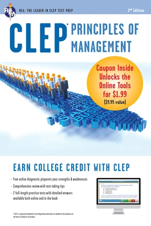 CLEP Principles of Management Book + Online