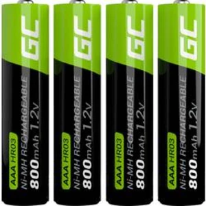 Akumulátor AAA Ni-MH Green Cell HR03, 800 mAh, 1.2 V, 4 ks