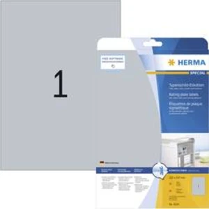 Herma 4224 etikety 210 x 297 mm poylesterová fólie stříbrná 25 ks permanentní typové štítky laser, kopie
