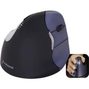 Optická ergonomická myš Evoluent Vertical Mouse 4 VM4RW VM4RW, ergonomická, černá, stříbrná