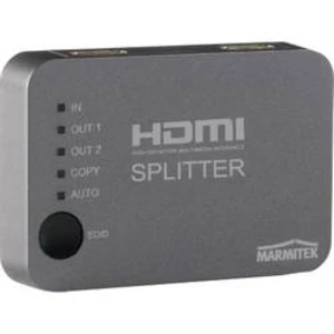 HDMI rozbočovač Marmitek Split 312 08255, 2 porty, stříbrná