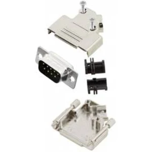 Sada D-SUB kolíkové lišty MH Connectors 45 °, pólů 9, pájecí kalíšek, 1 ks