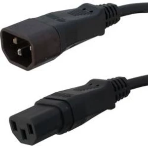 Síťový kabel s IEC zásuvkou HAWA R771, 1.00 m, černá