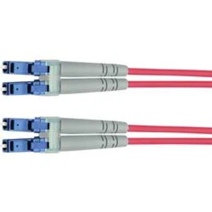 Optické vlákno kabel Telegärtner L00873A0003 [1x zástrčka LC - 1x zástrčka LC], 5.00 m, tyrkysová
