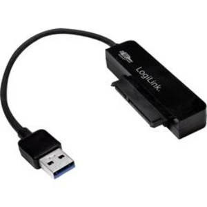 Adaptér USB 3.0 LogiLink [1x SATA zásuvka 7-pólová - 1x USB 3.0 zástrčka A] černá