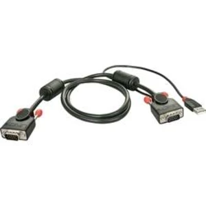 KVM kabel LINDY 33772, 3.00 m, černá