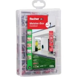 561385 fischer praktický pomocník pro outdoor a vlhké místnosti Množství 130 díly 06 Rozsah dodávky 25x DuoFern 6 x 30 · 25x šroub se zápustnou hlavou