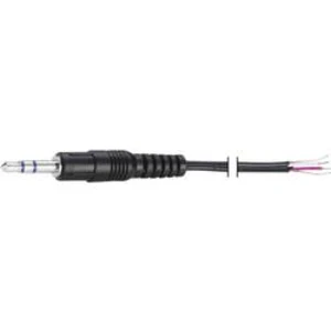 Jack kabel 3,5mm s ot. koncem stereo Voltcraft XL-AC35S, zástrčka rovná, černá